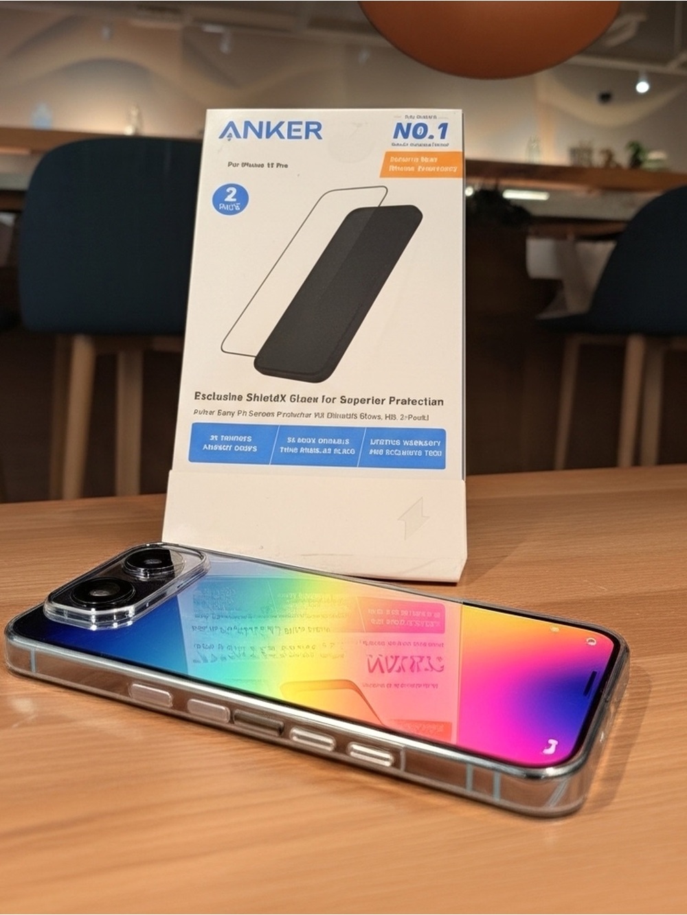 Anker Tempered Glass Screen Protector - Clear- fits iPhone 15 pro